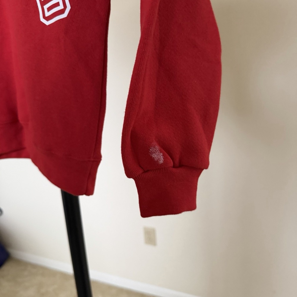 Women's Brentwood School Vintage Sweatshirt Youth L Women's XXS Red Los Angeles - Picture 4 of 7